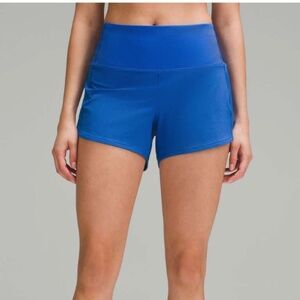 Lululemon Speed Up High-Rise Lined Short 4" Blazer Blue Tone Size 6 W7BJ8T - $68